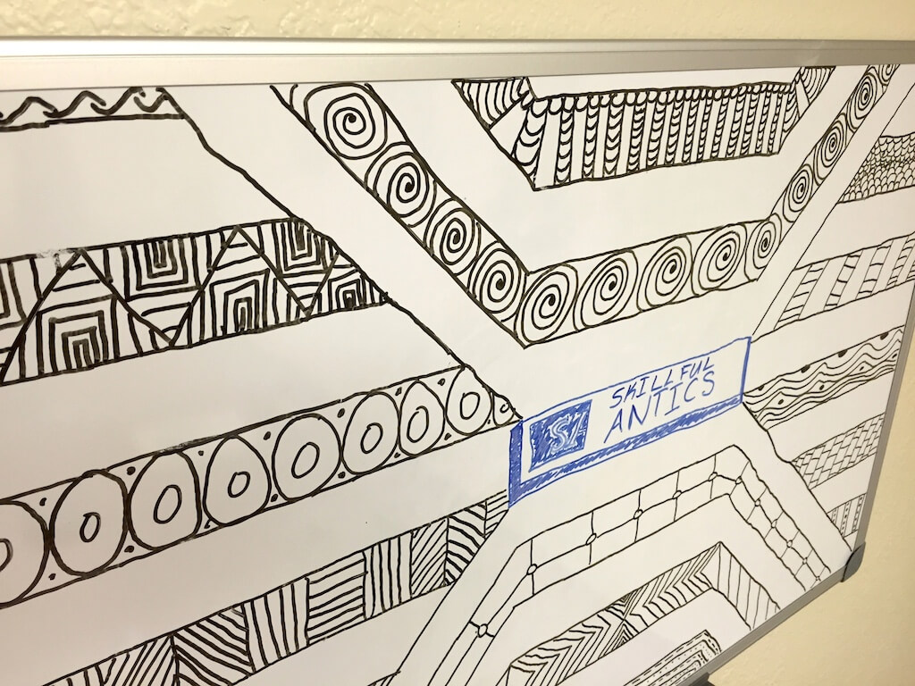 zentangle whiteboard wednesday