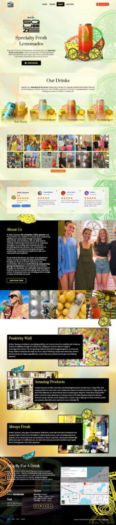 Main Squeeze Clermont Homepage Skillful Antics Web Design-min