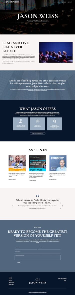 Jason Weiss Homepage Design by Skillful Antics
